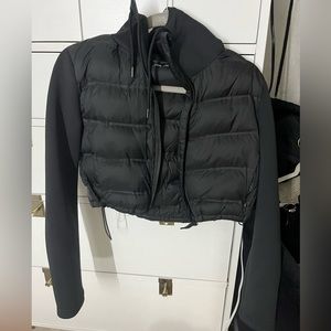 Zara cropped puffer jacket with hood